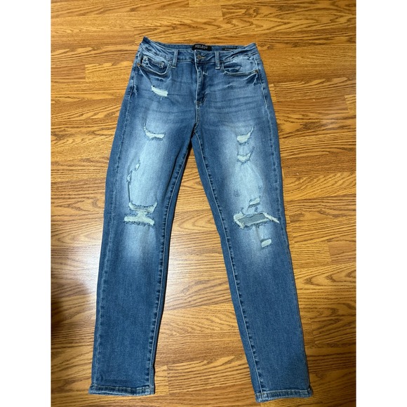 Judy Blue Denim - Judy Blue Distressed Boyfriend Jeans Medium Wash Size 9/29 JB88404 LT